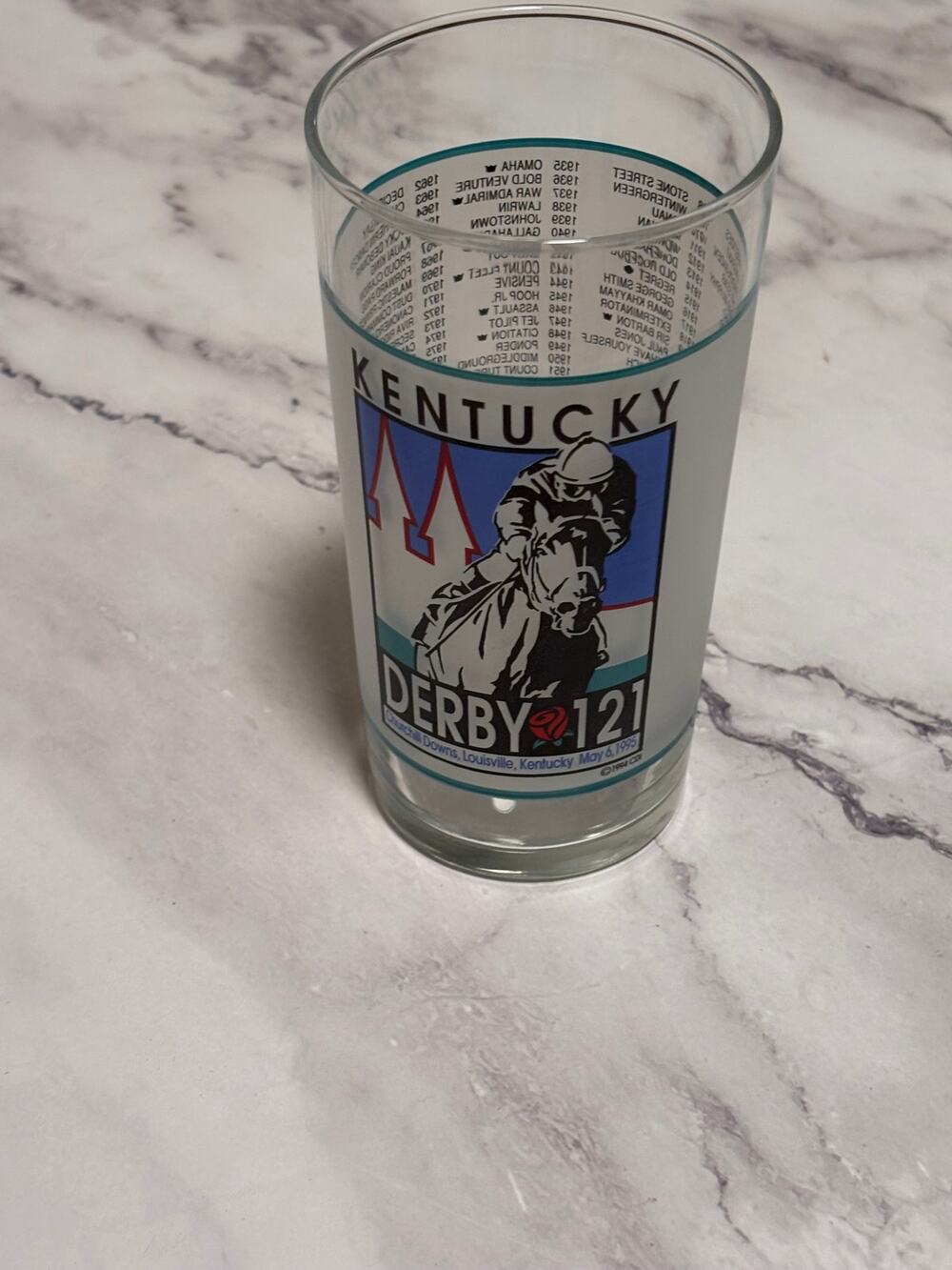 1995 Kentucky Derby Official 121 Churchill Downs Vintage Julep Glass Louisville